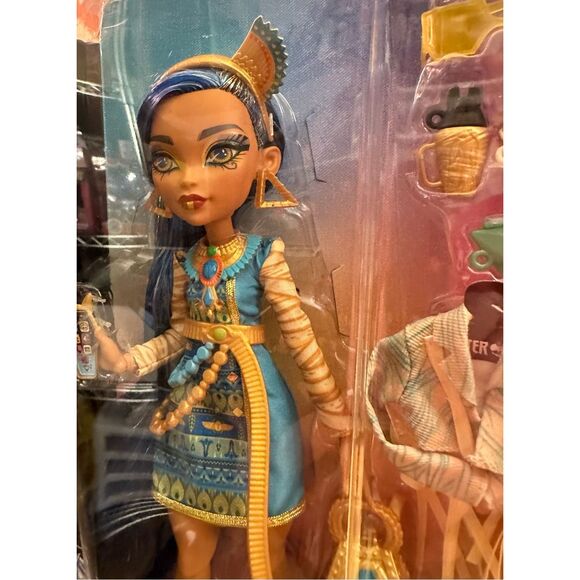 2022 Monster High Cleo DeNile Deluxe Set With Tut Cat Pet Doll New NIB - Picture 3 of 9